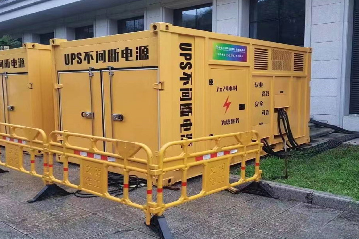 东河发电机租赁施工现场