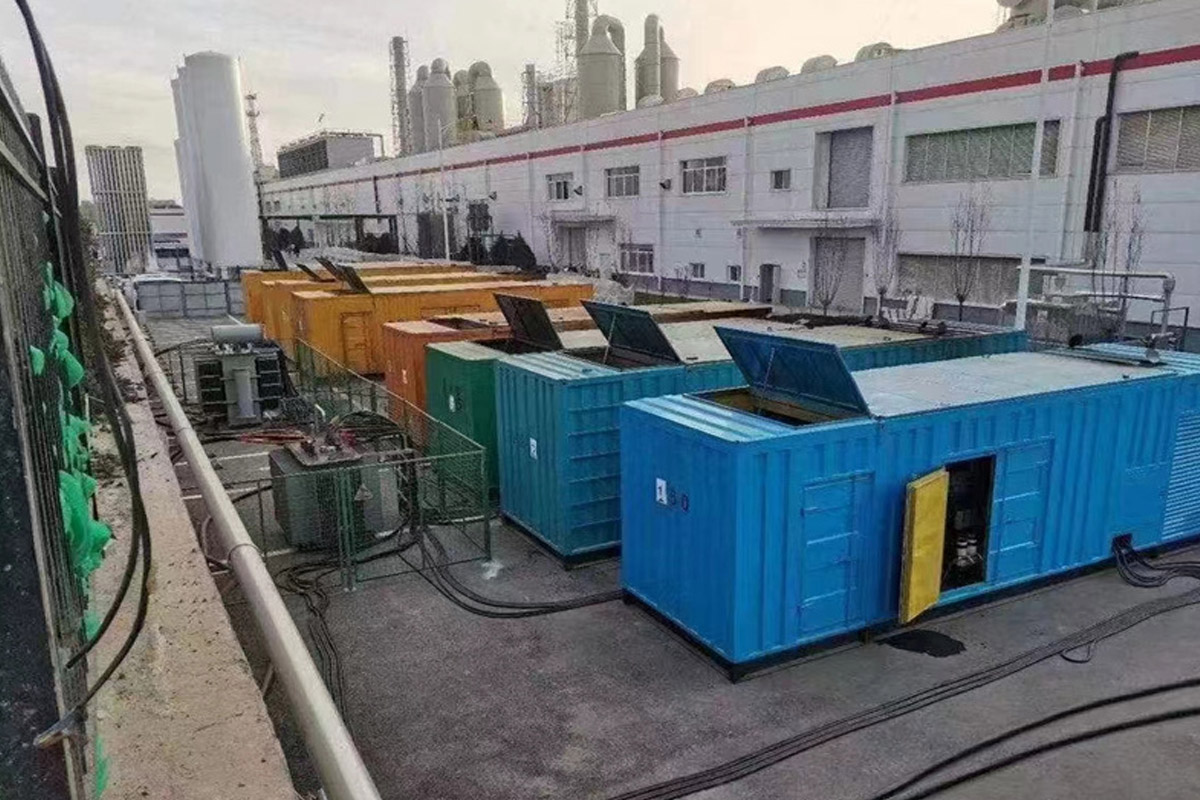 东河发电机租赁施工现场